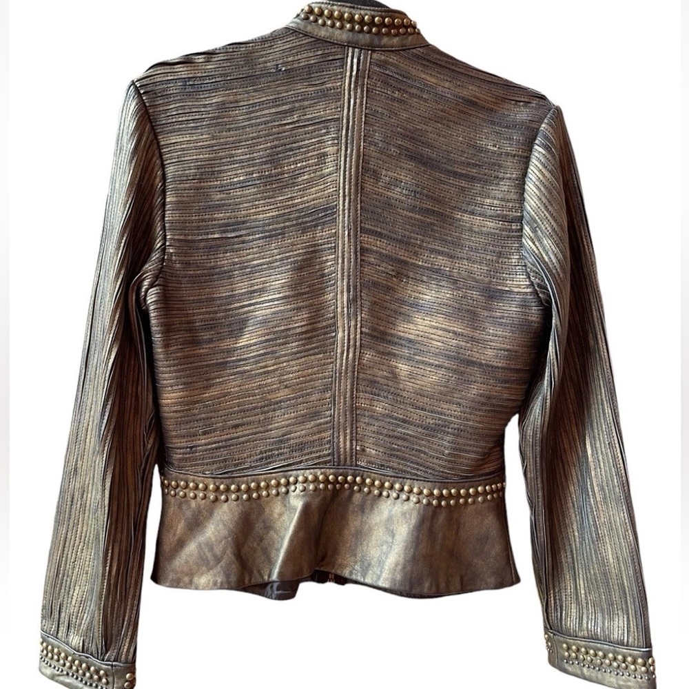 Double D Ranch Mabel heavily embellished, leather jacket NWT - Picture 4 of 16